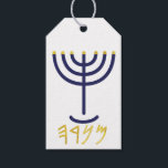 Modern Menorah Gift Label Navy Gold Cadeaulabel<br><div class="desc">Menorah Gift Label Navy Gold Gift Labels Paleo Hebrew letters - Menorah: Mem, Nun, Resh, Hey Mem - Chaos Mighty Blood Nun - Continue Heir Resh - First Top Beginning Hé - Kijk Breath H5501 (Strong) ה מְ מְ וֹ נֹ רָ menôrâh menrâh mannen-o-rauw', mannen-o-rauw' Feminine van H4500 (in de...</div>