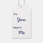 Modern Menorah Gift Label Navy Gold Cadeaulabel (Achterkant)
