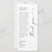 Modern Menu Card and Thank you Message Kaart (Voorkant)