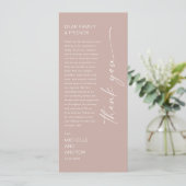Modern Menu Card and Thank you Message Kaart (Staand voorkant)