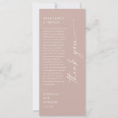 Modern Menu Card and Thank you Message Kaart (Voorkant)