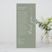 Modern Menu Card and Thank you Message Kaart (Staand voorkant)