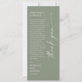 Modern Menu Card and Thank you Message Kaart (Voorkant)