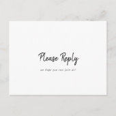 Modern Menu Keuze RSVP Briefkaart (Voorkant)