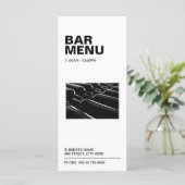 Modern menu met eenvoudige witte balk | Prijslijst (Staand voorkant)