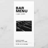 Modern menu met eenvoudige witte balk | Prijslijst (Voorkant)
