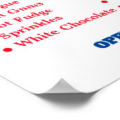 Modern Menu voor Ijszaak Poster (Hoek)