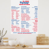 Modern Menu voor Ijszaak Poster (Keuken)