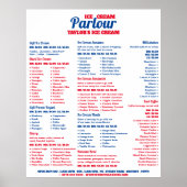 Modern Menu voor Ijszaak Poster (Voorkant)