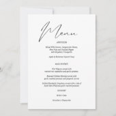 Modern menu voor zwart-wit kaart (Voorkant)