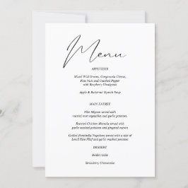 Modern menu voor zwart-wit kaart