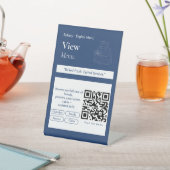 Modern Menukaart QR-code Bord | Digitale Menu Reclamebord Met Voetstuk (Insitu)