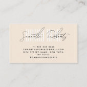 Modern: merk elegant beige toevoegen visitekaartje (Achterkant)