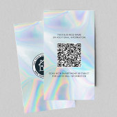 Modern merk en QR-code holografisch Visitekaartje