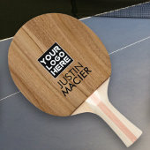 Modern merk Logo Rustic Wood Aangepaste naam Tafeltennisbatje