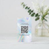 Modern merk QR Code Holographic Custom Visitekaartje (Staand voorkant)