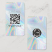 Modern merk QR Code Holographic Custom Visitekaartje (Voorkant / Achterkant)