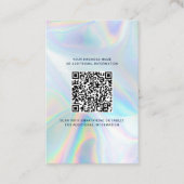 Modern Merklogo en holografische QR-code Visitekaartje (Voorkant)