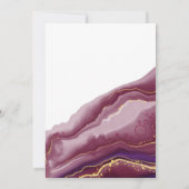 Modern Merlot Gold Vino voor geloften Vrijgezellen Kaart (Achterkant)