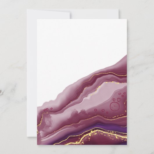 Modern Merlot Gold Vino voor geloften Vrijgezellen Kaart (Achterkant)