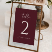 Modern Merlot Wedding Kaart