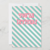 Modern Mermaid Birthday Party Invitation Kaart (Achterkant)