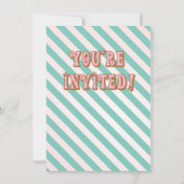 Modern Mermaid Birthday Party Invitation Kaart (Achterkant)