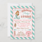 Modern Mermaid Birthday Party Invitation Kaart (Voorkant)