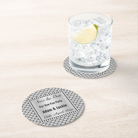 MODERN MERMAID BLACK GRAYSAVE DE DATUM ONDERZETTER (Insitu)