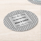 MODERN MERMAID BLACK GRAYSAVE DE DATUM ONDERZETTER (Gebogen)