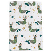 Modern Mermaid Siren Theme Illustratie Afdrukken Medium Cadeauzakje (Voorkant)