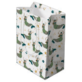 Modern Mermaid Siren Theme Illustratie Afdrukken Medium Cadeauzakje (Achterkant Gekanteld)