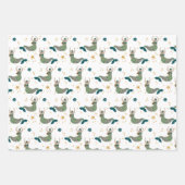 Modern Mermaid Siren Theme Illustratie Inpakpapier Vel (Voorkant 3)