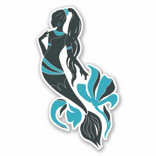 Modern Mermaid Sticker (Voorkant)