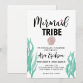 Modern Mermaid Tribe Bachelorette Party Invitation Kaart (Voorkant / Achterkant)