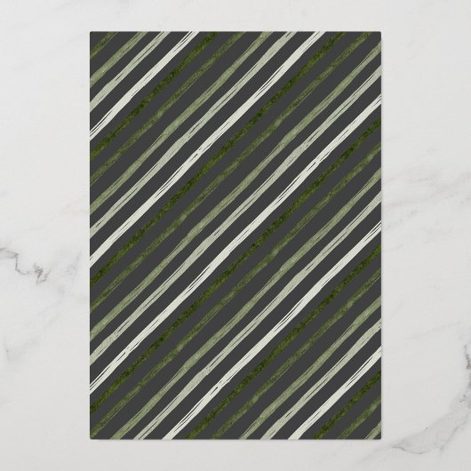 Modern Merry 5 Fotocollage Grijs Kerstgoud Folie Feestdagenkaart (Achterkant)