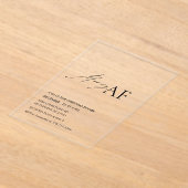 Modern “Merry AF” Christmas Party Acryl Uitnodigingen (Laagn)