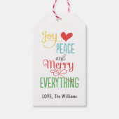 Modern Merry Alles Colorful Holiday Cadeaulabel (Voorkant)