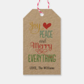 Modern Merry Alles Colorful Holiday Cadeaulabel (Achterkant)