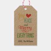 Modern Merry Alles Colorful Holiday Cadeaulabel (Voorkant)