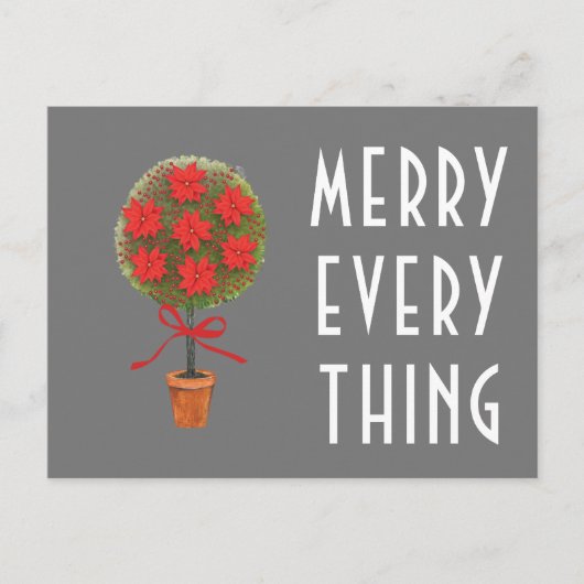 Modern Merry Alles Topiary KerstBriefkaart Briefkaart (Voorkant)