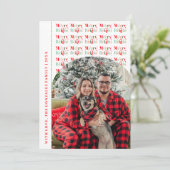 Modern Merry and Bright Arch Photo Christmas Feestdagenkaart (Staand voorkant)