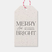 Modern Merry and Bright Cream Holiday Cadeaulabel (Voorkant)