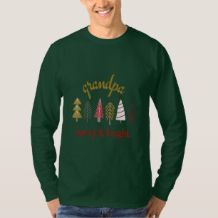 Modern Merry and Bright Family Matching T-Shirt