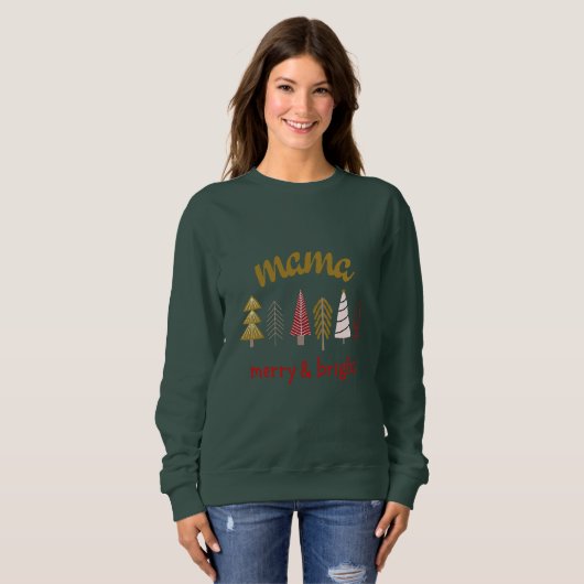 Modern Merry and Bright Family Matching T-Shirt (Voorkant volledig)