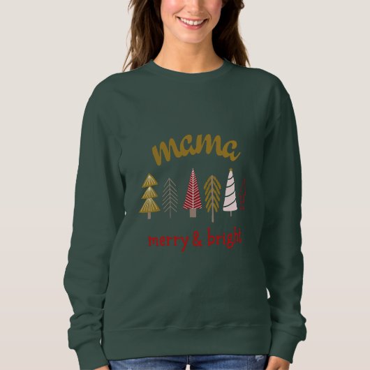 Modern Merry and Bright Family Matching T-Shirt (Voorkant)