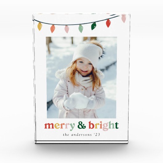 Modern Merry and Bright Holiday Fotoblokken (Voorkant)