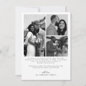 Modern Merry and Married Newlywed Script Christmas Feestdagenkaart (Achterkant)