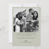 Modern Merry and Married Newlywed Script Christmas Feestdagenkaart (Achterkant)