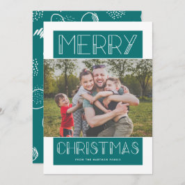 Modern Merry | BLAUWGROEN | Foto Feestdagenkaart